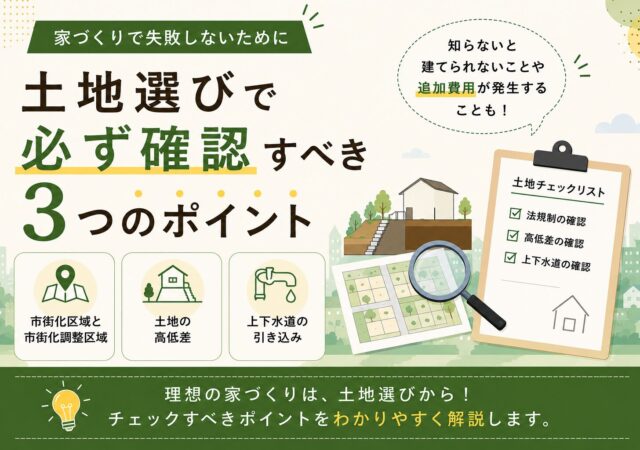 「土地探し」って難しい!土地選びで確認したい3つのポイント